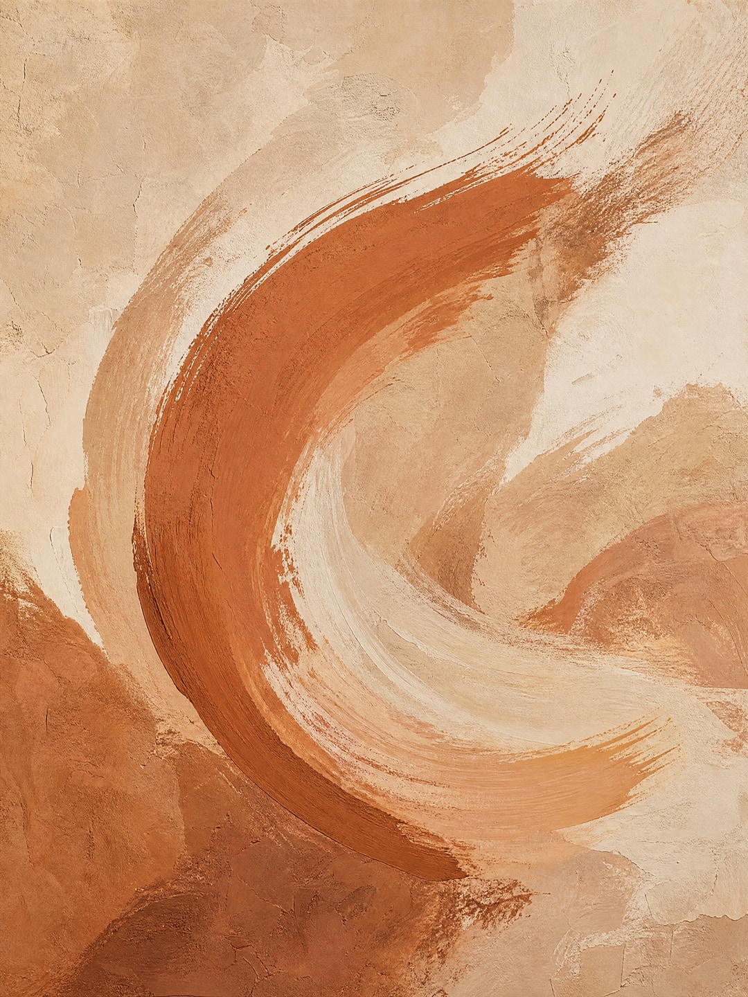abstract brushstroke arcs in motion — Wabi-Sabi Texture printable wall art