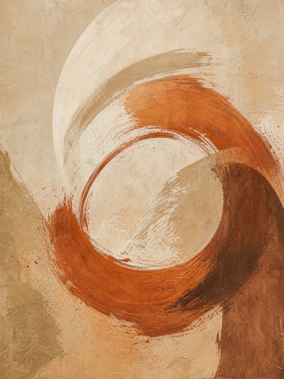abstract brushstroke arcs in motion — Wabi-Sabi Texture printable wall art