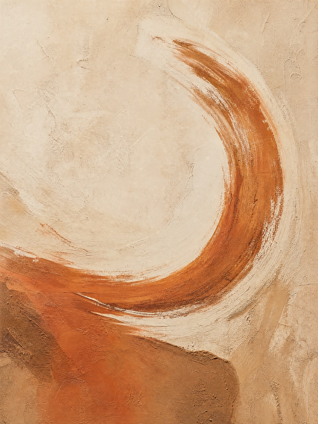 abstract brushstroke arcs in motion — Wabi-Sabi Texture printable wall art